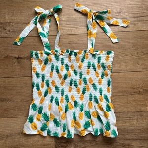 J. Crew Pineapple Print Camisole in Yellow and Green